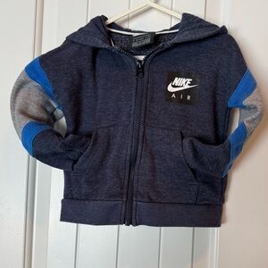Toddler—2T- “NIKE” Dark Blue/Gray Zip-Up Hoodie